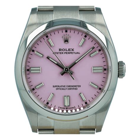 rolex oyster perpetual 36 candy pink dial|rolex oyster perpetual datejust price.